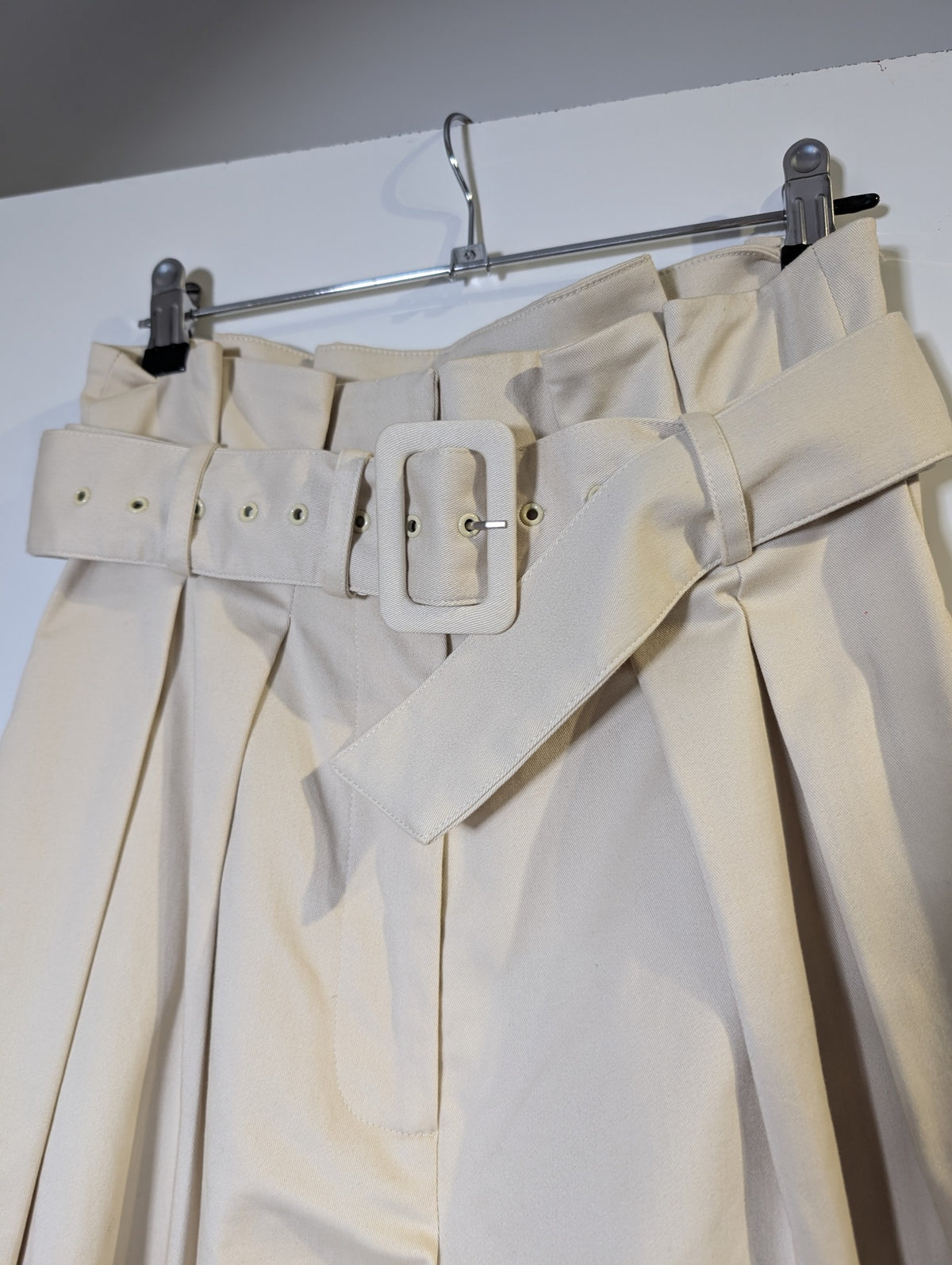 ANNA QUAN Emmett Wide-Leg Belted Trousers Beige AU 8 - Image 3