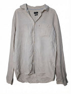 The Academy Brand Long Sleeve Linen Shirt Beige XL - Image 1