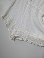 Eberjey Gauze Lace Trim Romper White Women's M/L - Image 3