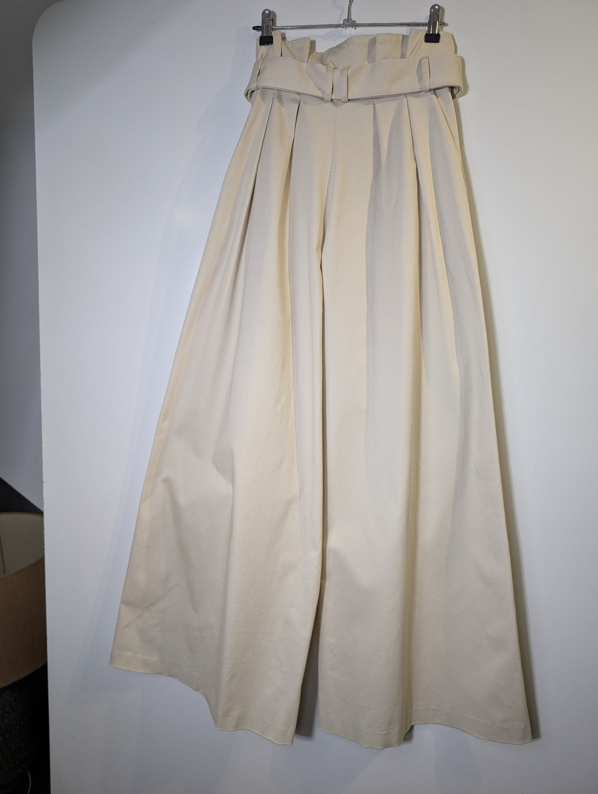 ANNA QUAN Emmett Wide-Leg Belted Trousers Beige AU 8 - Image 4