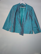 Sarissa Teal Iridescent Skirt Suit Set Size XL - Image 2