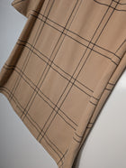 Primark Checkered Bell Sleeve Shift Dress Tan and Black UK 12 - Image 3