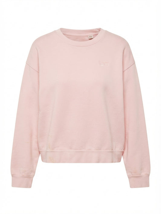 Levi's Embroidered Logo Crewneck Sweatshirt Pink Size S - Image 1