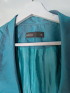Sarissa Teal Iridescent Skirt Suit Set Size XL - Image 4