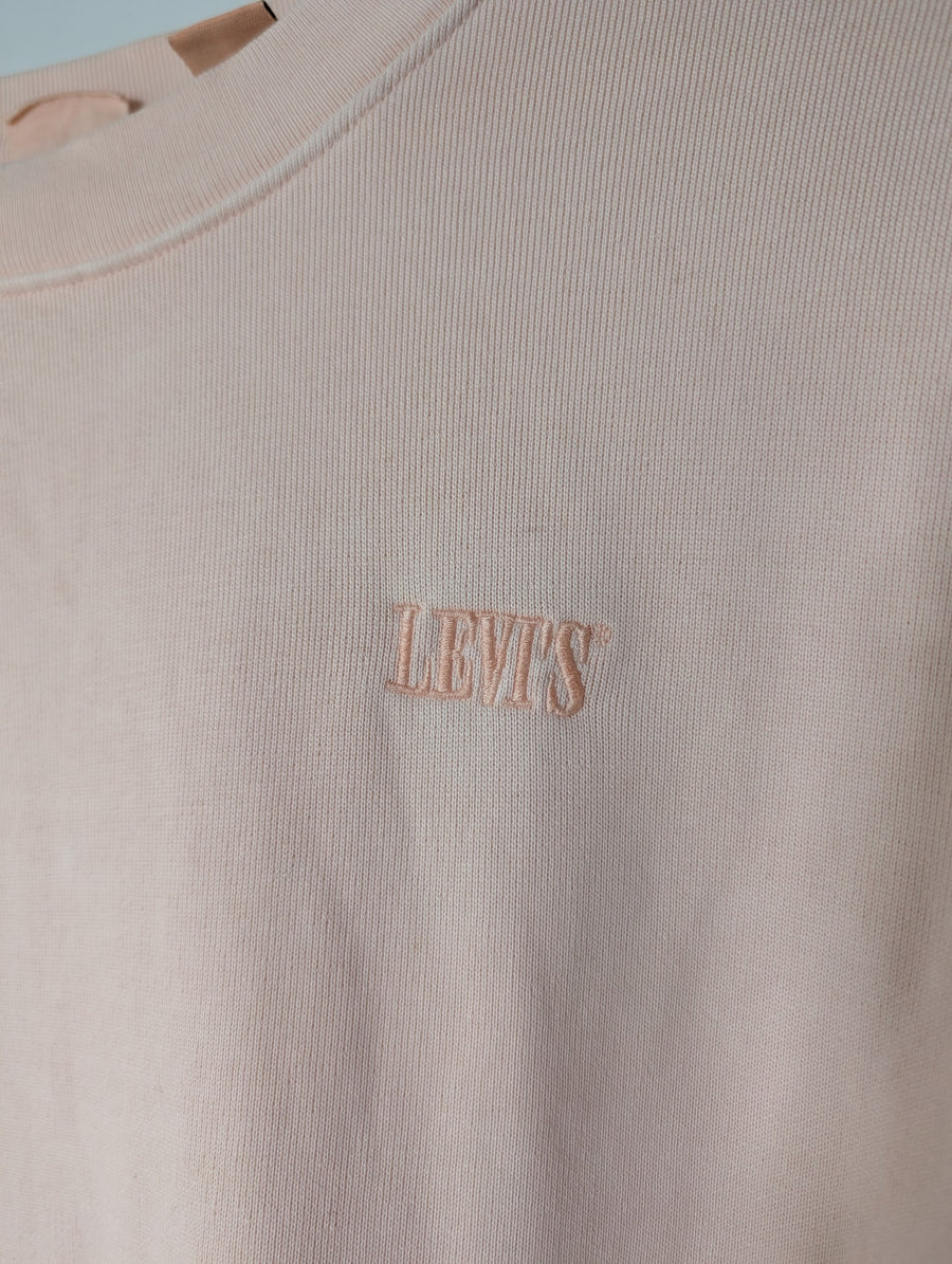 Levi's Embroidered Logo Crewneck Sweatshirt Pink Size S - Image 2