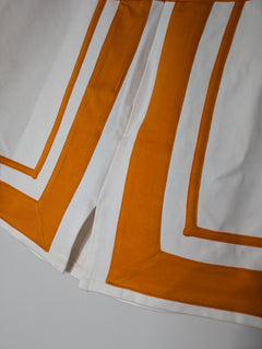 Maeve by Anthropologie Striped Mini Skirt White and Orange Size XL - Image 5