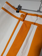 Maeve by Anthropologie Striped Mini Skirt White and Orange Size XL - Image 6