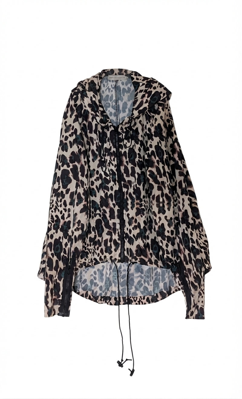 The Upside Leopard Print Rain Jacket Women's XL - Image 1
