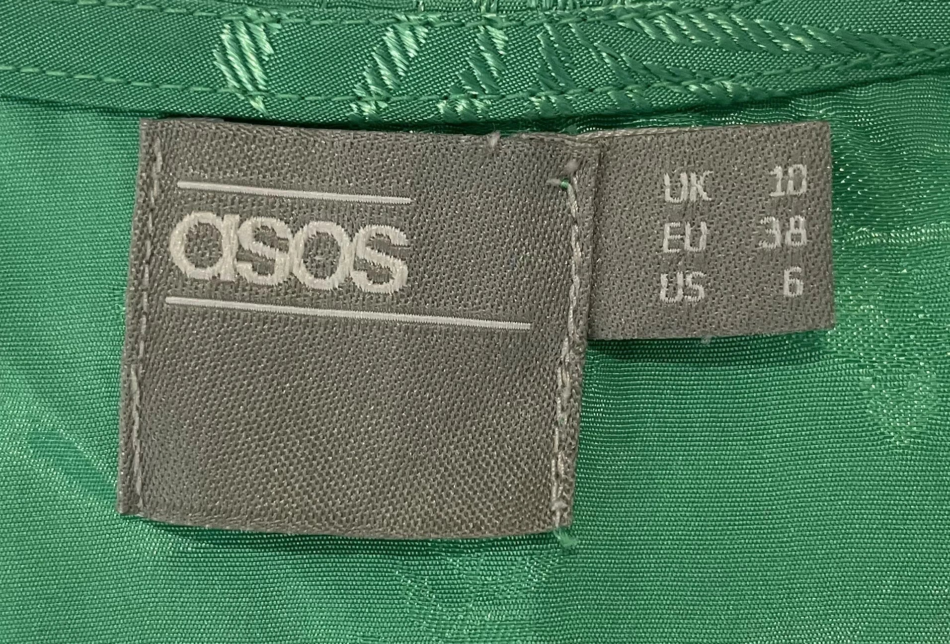 ASOS Green Tropical Print Open Front Kimono Cardigan Size US 6 - Image 2