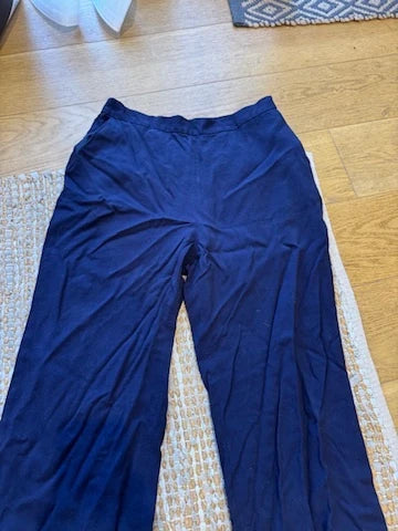 SABA Navy Blue Viscose Trousers - Image 5