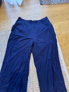 SABA Navy Blue Viscose Trousers - Image 5