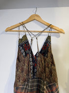 Camilla Silk Patchwork Mini Dress Vibrant Bohemian Print Size XS - Image 10