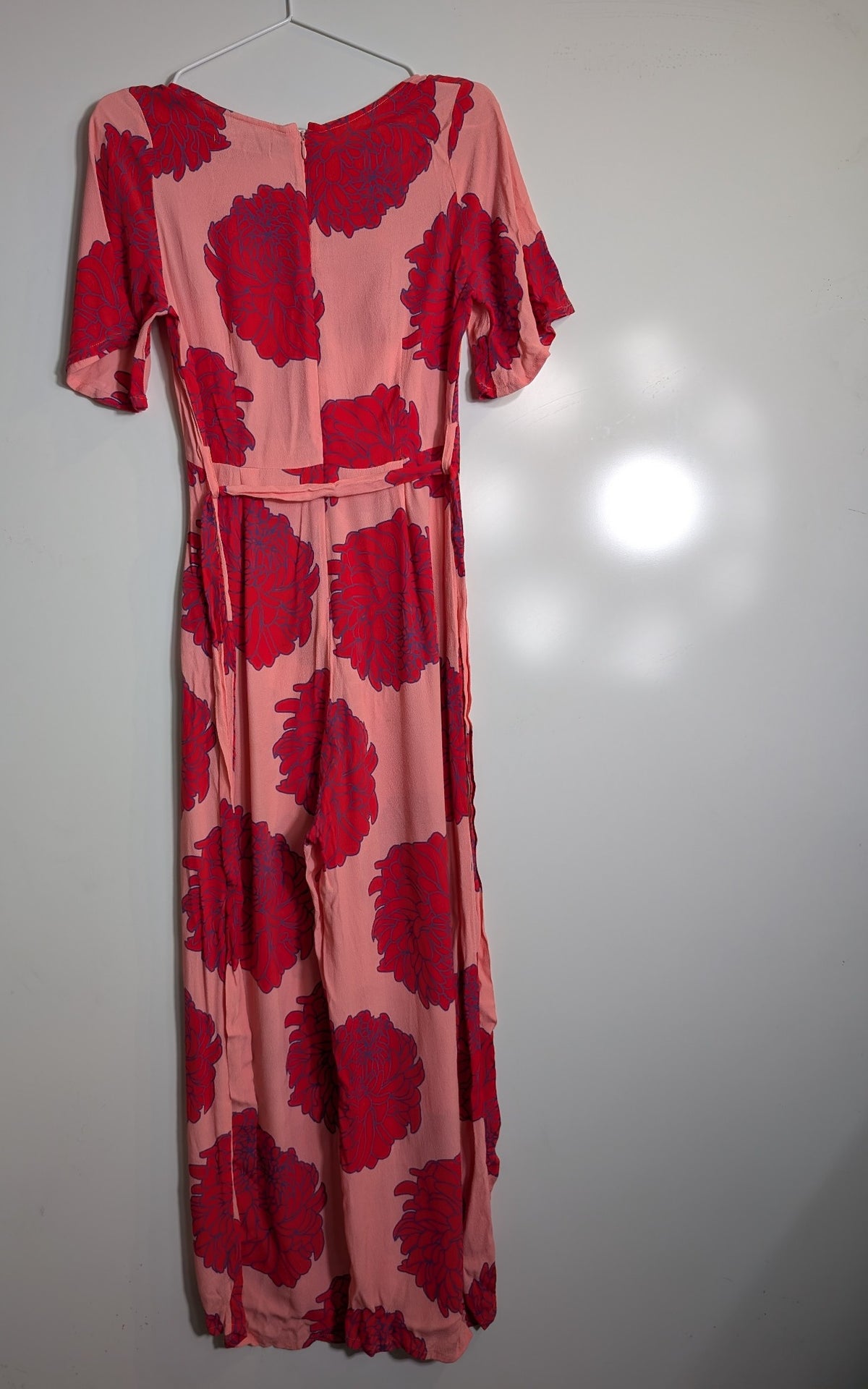 Mister Zimi Floral Jumpsuit Pink Red Women's Size 8 - Image 5