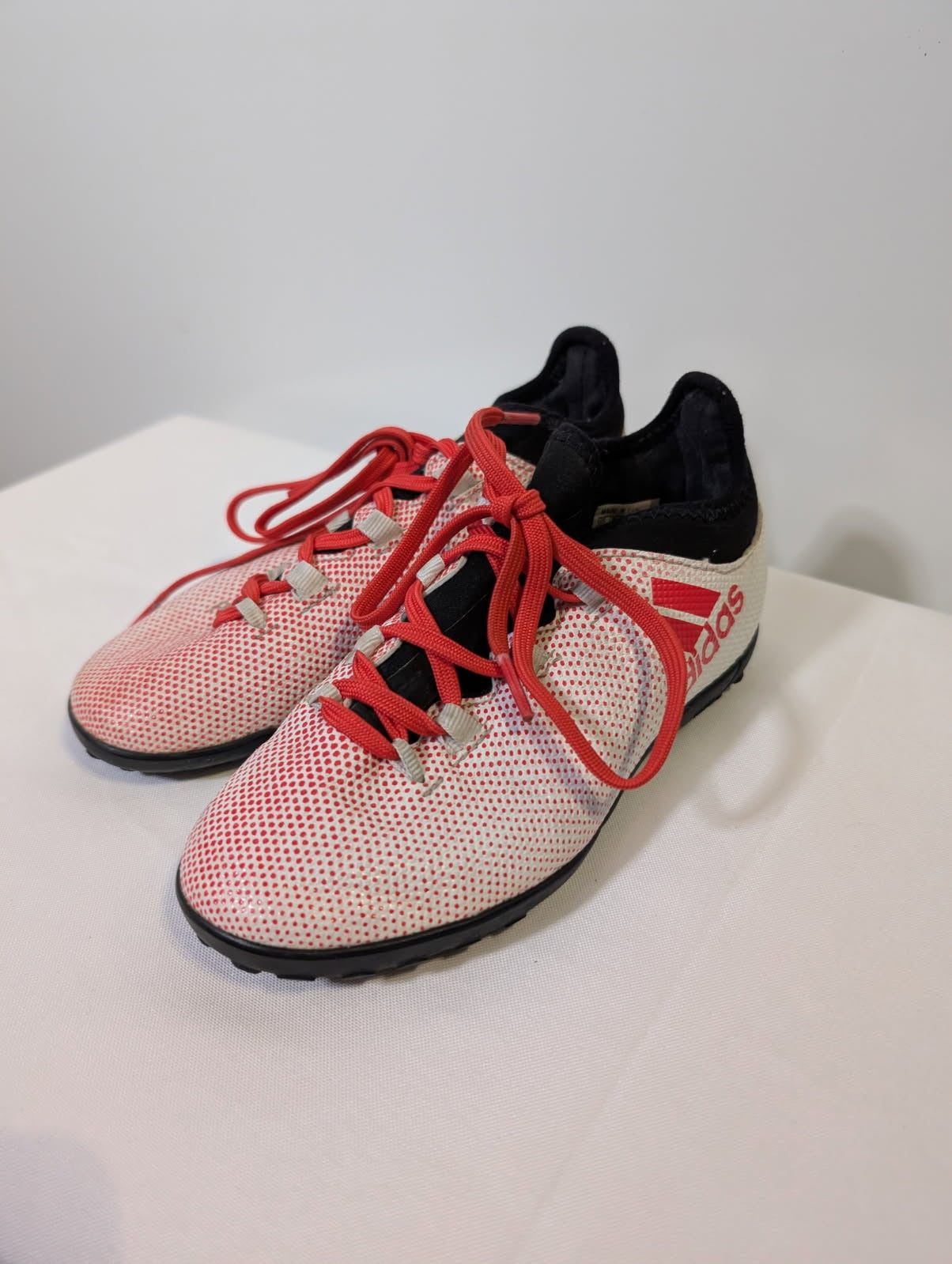Adidas X 15.4 TF Soccer Cleats White/Red Youth US 13K - Image 5
