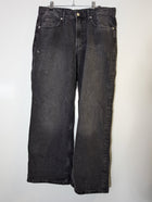 H&M Baggy Wide Loose Fit Jeans - Black Denim - Image 10