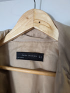 Loverich Collarless Blazer Beige Gold Button Detail Size 11 - Image 10