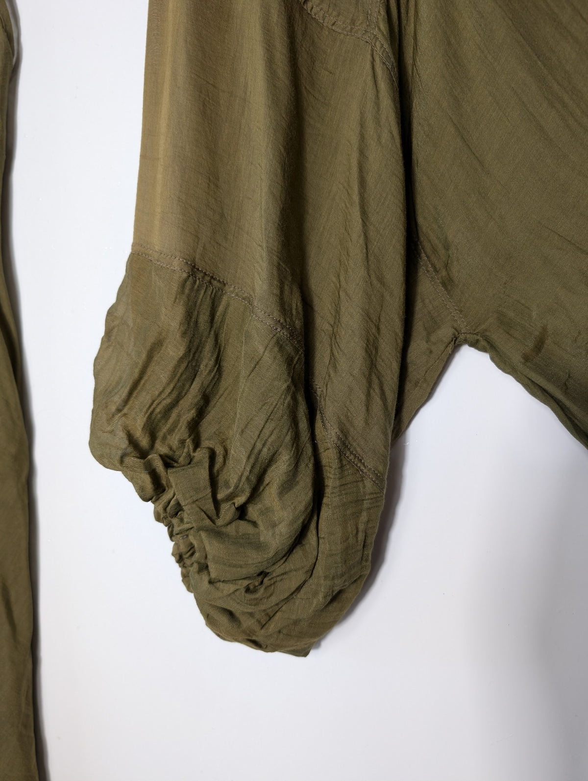 Ginger & Smart Silk Blouse and Slip Set Olive Green Size 8 - Image 2