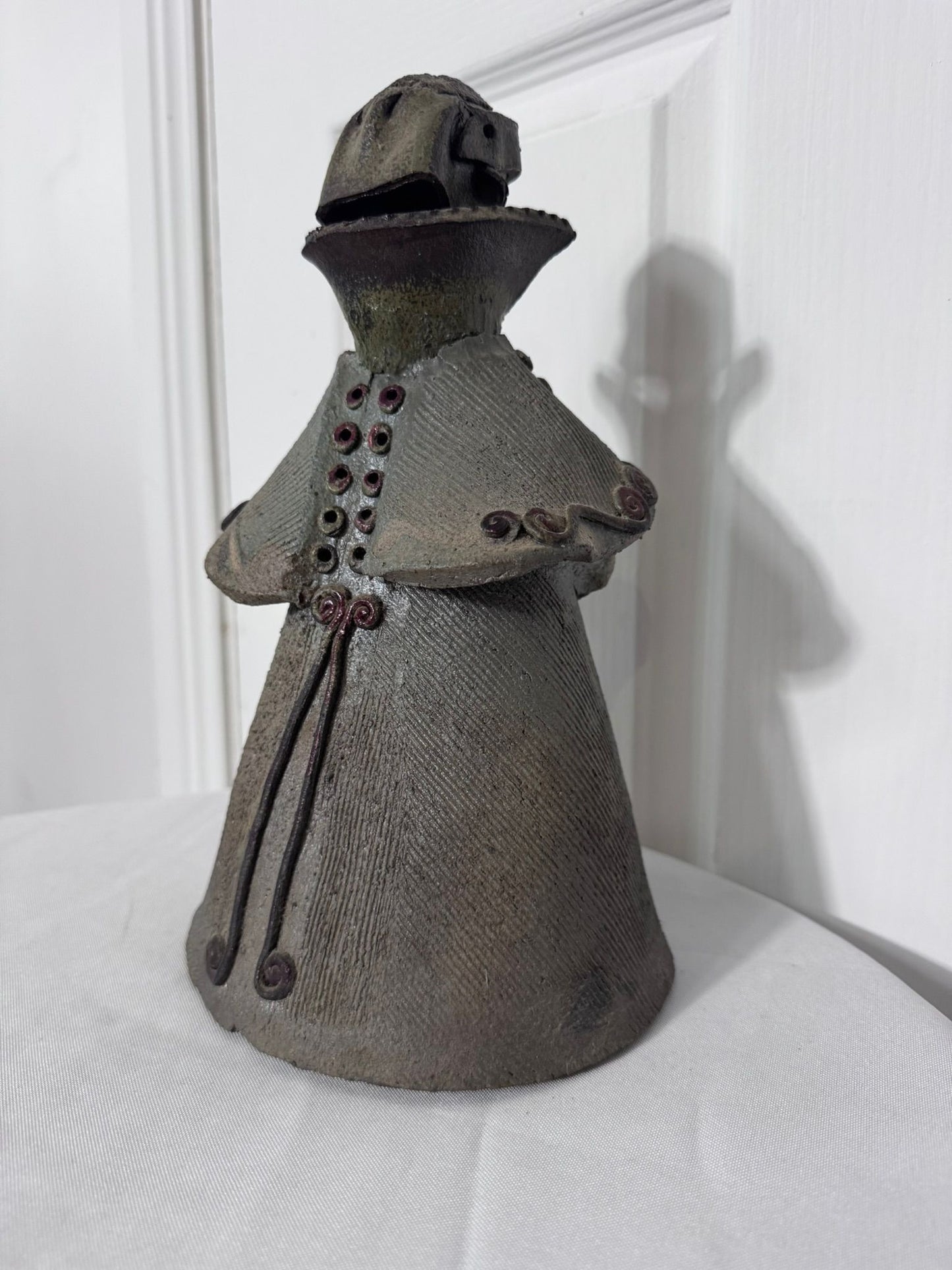Studio Pottery Ceramic Figurine Sculpture With Spiral Detail - Image 9