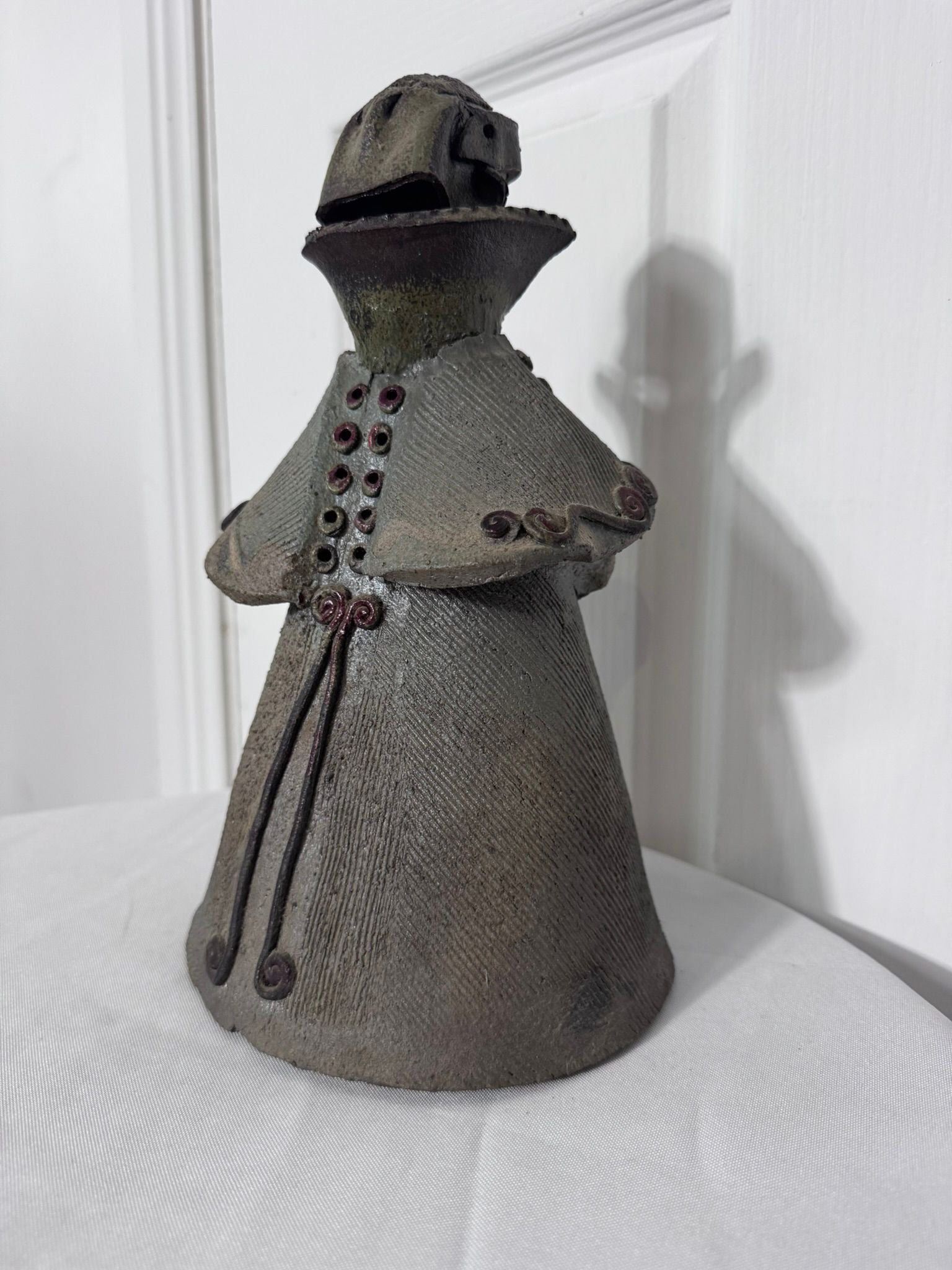 Studio Pottery Ceramic Figurine Sculpture With Spiral Detail - Image 9