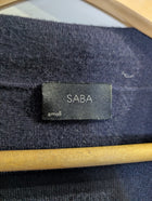 SABA Knit Blazer Cardigan Navy Size Small - Image 2