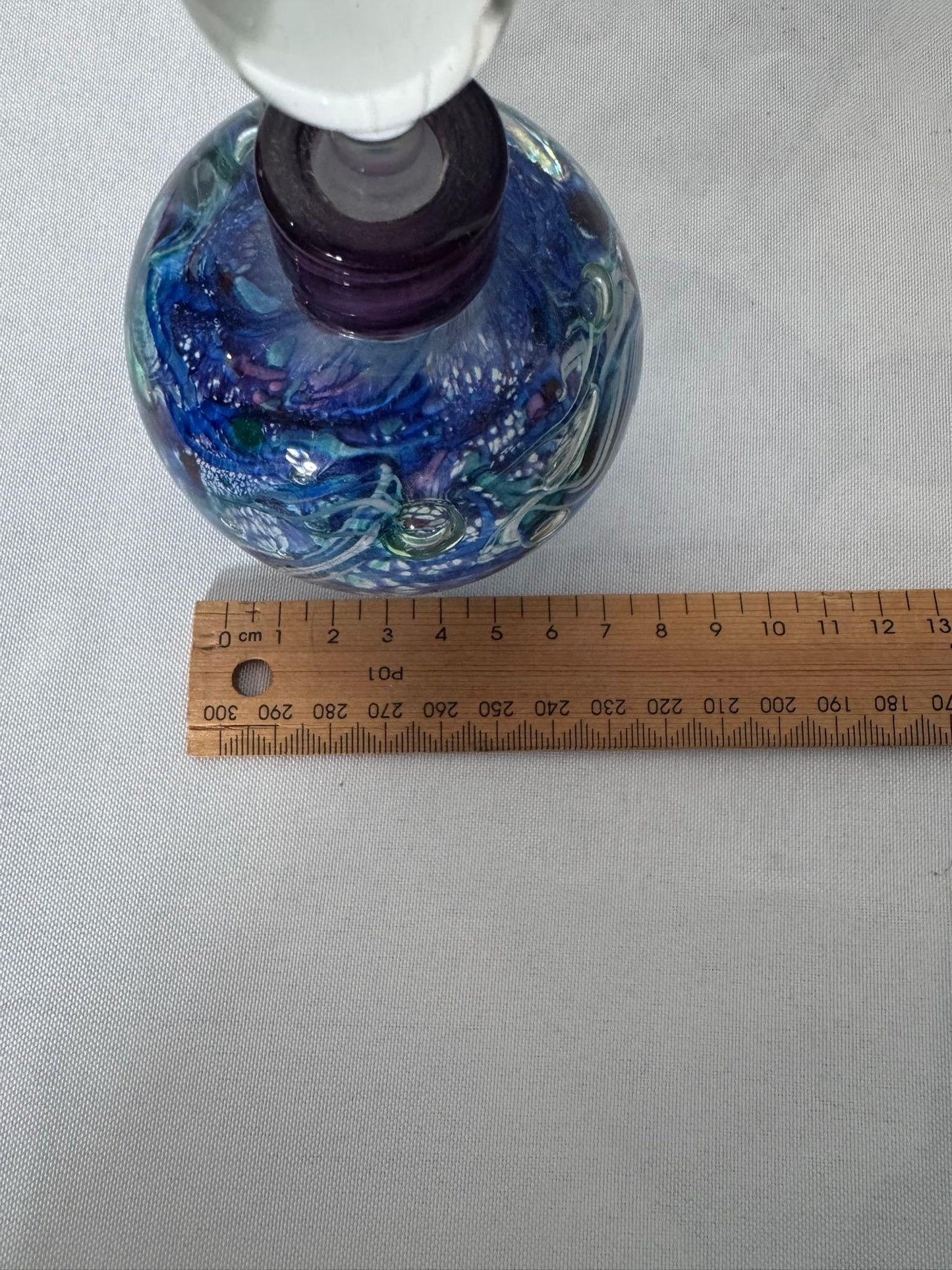 Ogishi Mizuno Studio Glass Perfume Bottle Art Glass Signed Murano Style  - Image 11