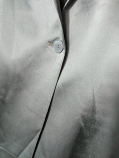 Goelia Satin Blazer Teal Women's Size XL - Image 10