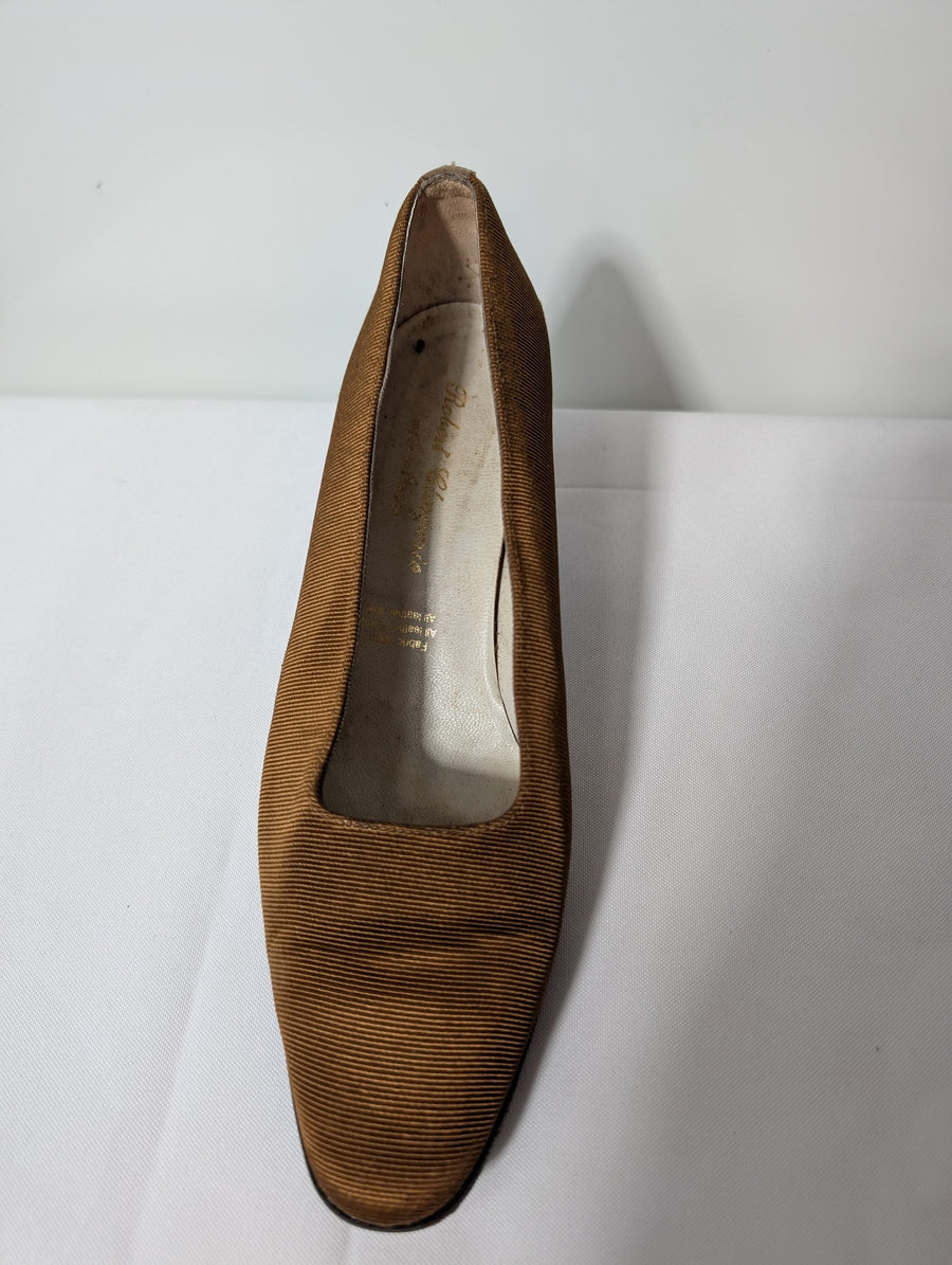 Robert Clergerie Vintage Grosgrain Ribbon Pumps Brown EU 36 - Image 2