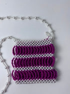 Shrimps Antonia Beaded Bag Pink and White Pearl Effect - Image 3