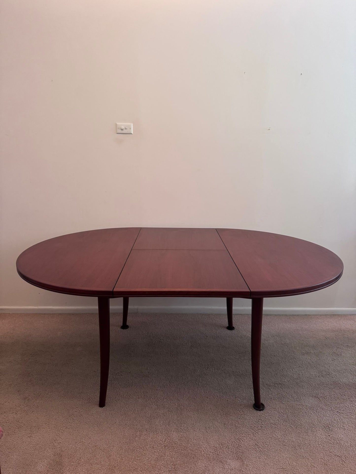 Mid-Century Modern Round Dining Table and Four Chairs Set - Walnut Finish - Image 10