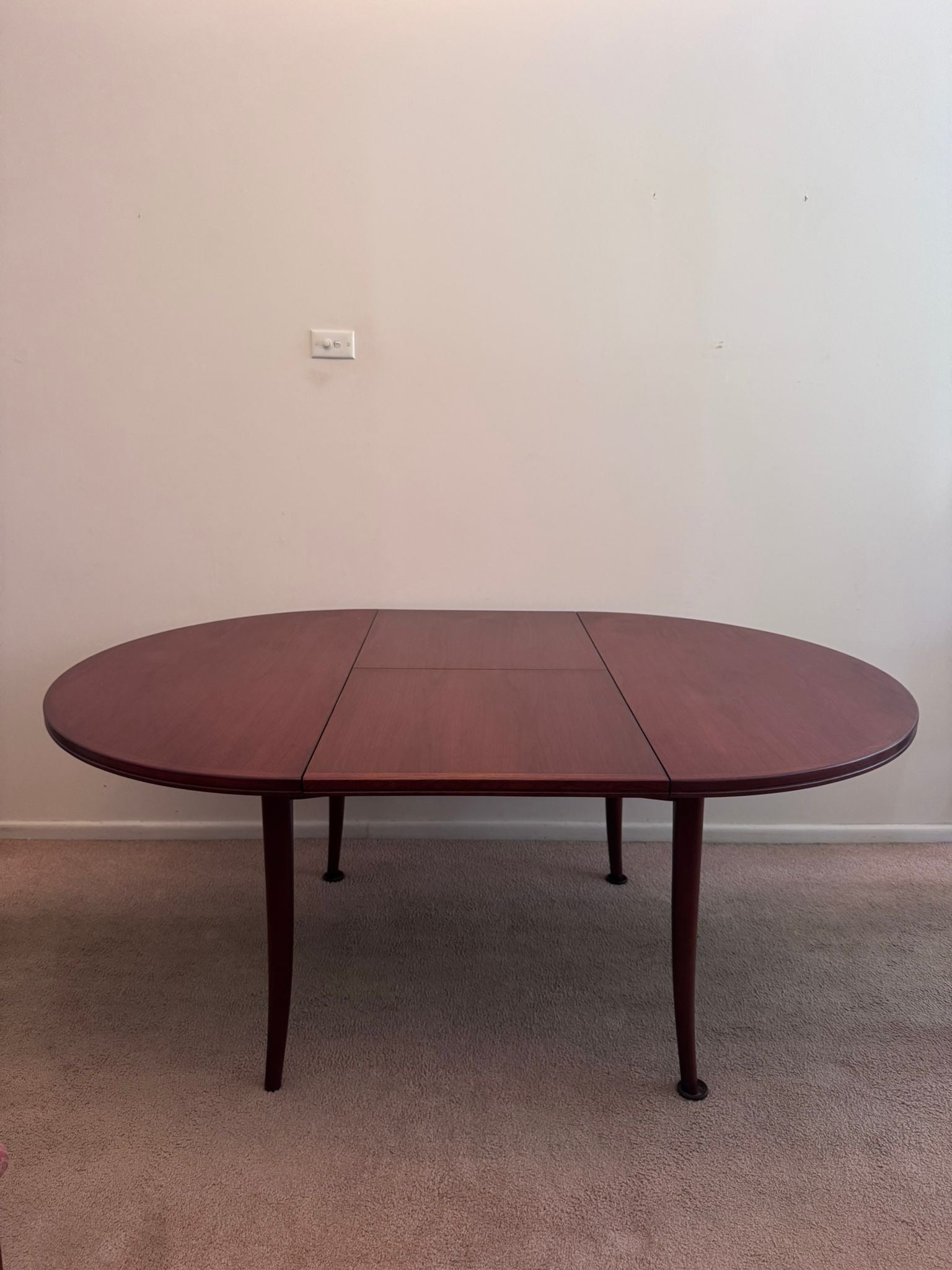 Mid-Century Modern Round Dining Table and Four Chairs Set - Walnut Finish - Image 10