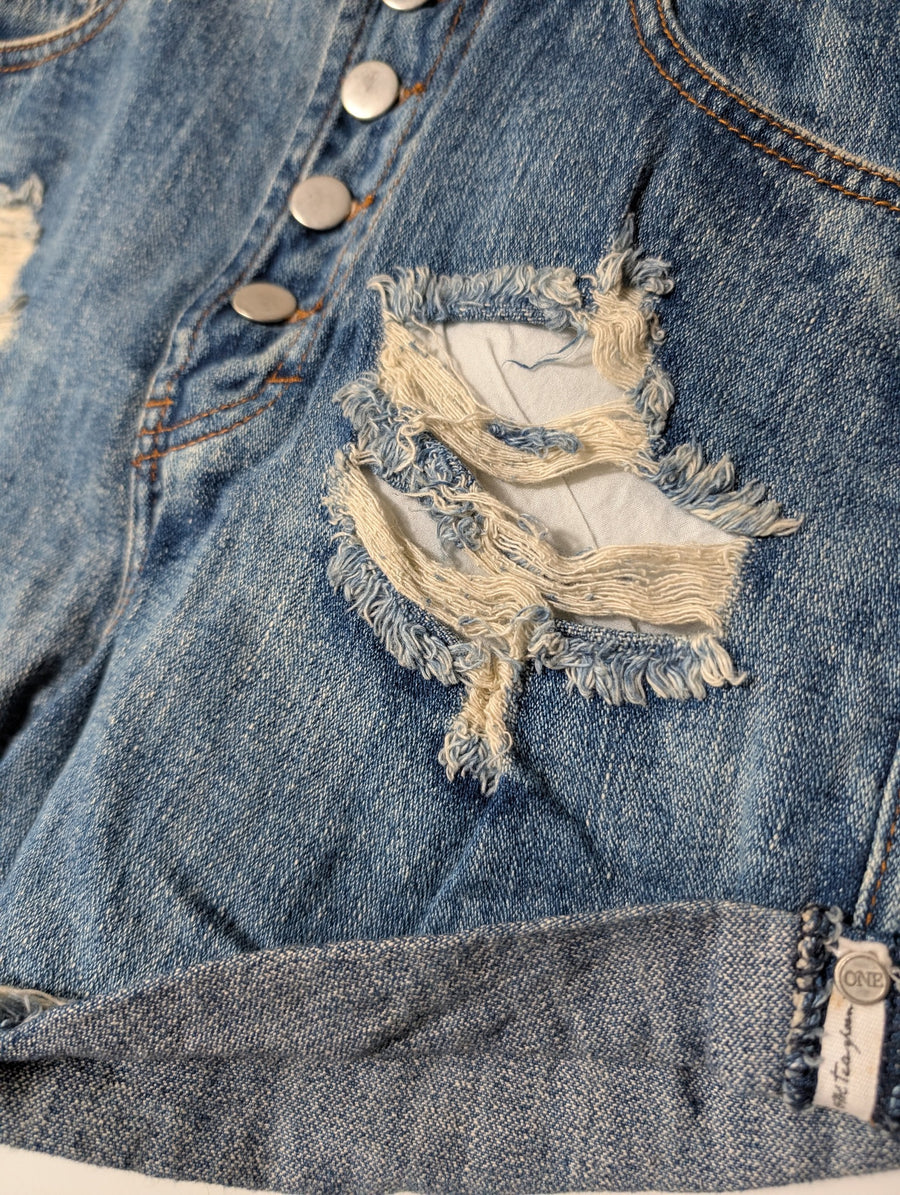 One Teaspoon Bandits Denim Shorts Blue Size 26 - Image 3