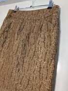 J.Crew Metallic Gold Textured A-Line Skirt Women's Size 6 - Image 3