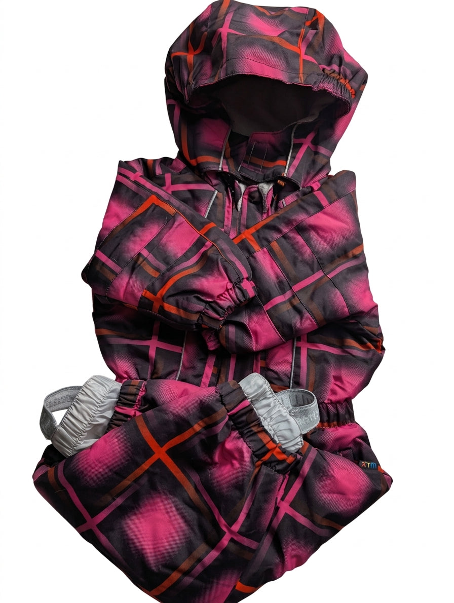 XTM Kids Snow Suit Pink/Black Plaid Infant Size 1 - Image 1