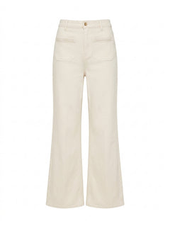 Love & Roses Wide Leg Trousers Cream US 8 / UK 12 - Image 1