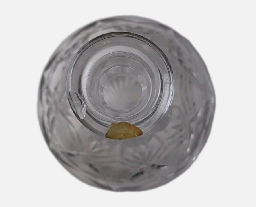 Vintage Cut Crystal Glass Decanter - Hobstar & Pinwheel Pattern - Image 10