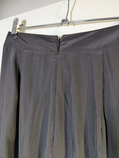 SIR. Wide Leg Trousers Black Silk Front Seam Detail Size 0 - Image 10