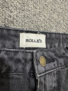 Rolla's Dusters High Rise Slim Black Denim Shorts Size 28 - Image 6