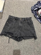 Rolla's Dusters High Rise Slim Black Denim Shorts Size 28 - Image 7