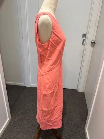 Altuzarra Peach Coral Sleeveless Sheath Dress - Image 4