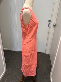 Altuzarra Peach Coral Sleeveless Sheath Dress - Image 4