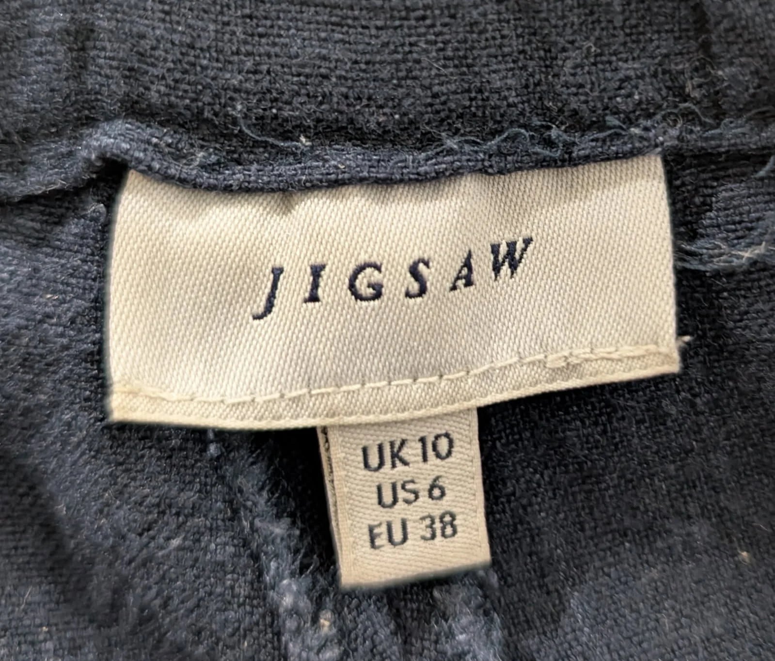 Jigsaw Dark Navy Blue Trousers with Side Stripe Detail - Image 5