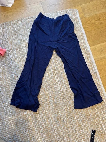 SABA Navy Blue Viscose Trousers - Image 12