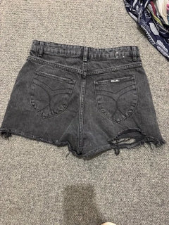 Rolla's Dusters High Rise Slim Black Denim Shorts Size 28 - Image 10