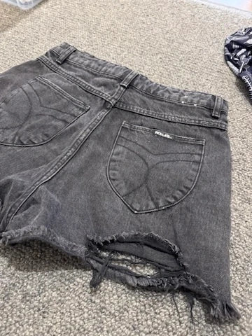 Rolla's Dusters High Rise Slim Black Denim Shorts Size 28 - Image 11