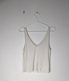 Jac+Jack White Ribbed V-Neck Tank Top - Image 8