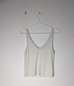 Jac+Jack White Ribbed V-Neck Tank Top - Image 8