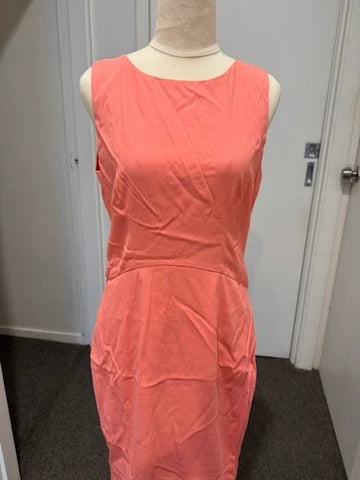 Altuzarra Peach Coral Sleeveless Sheath Dress - Image 7