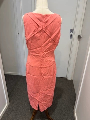 Altuzarra Peach Coral Sleeveless Sheath Dress - Image 8