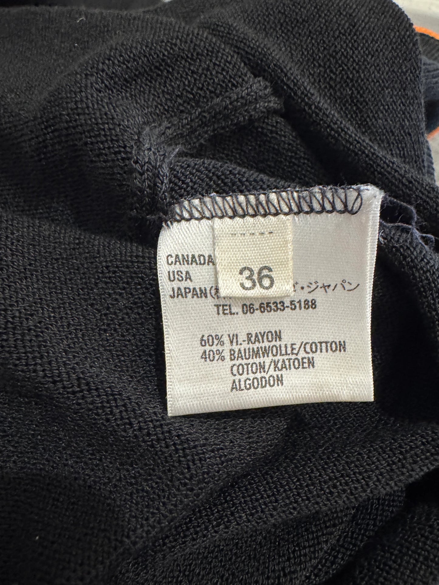 Escada Racing Club Black Short Sleeve Knit Top Size 36 - Image 7