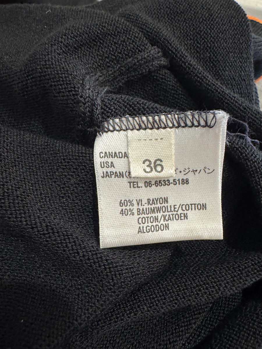 Escada Racing Club Black Short Sleeve Knit Top Size 36 - Image 7